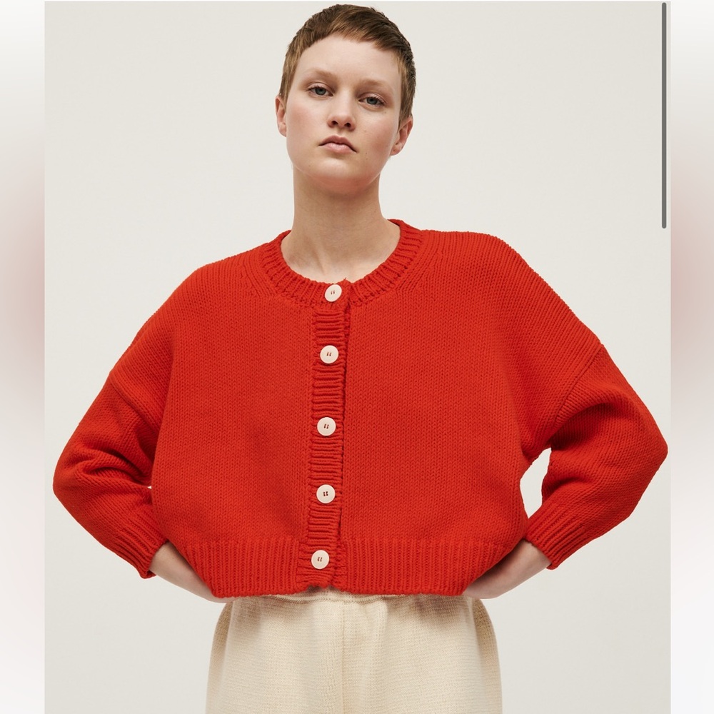 Babaa no14 cardigan summer flame